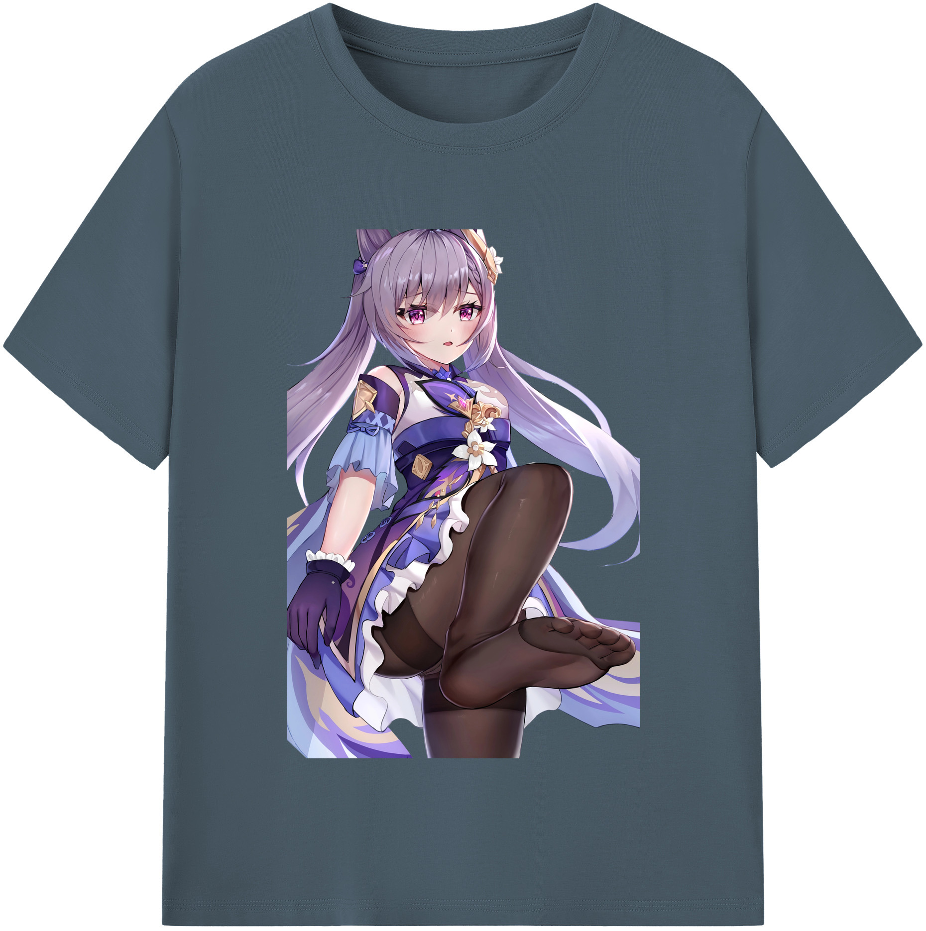 げんし神 刻晴 こくせい genshin Kokusei 綿100％半袖Tシャツ（フロントプリント）